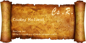 Csaby Roland névjegykártya