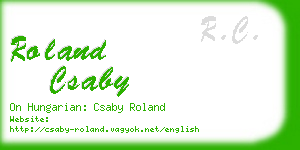 roland csaby business card